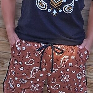 BANDANA BABE BROWN SHORTS LONG